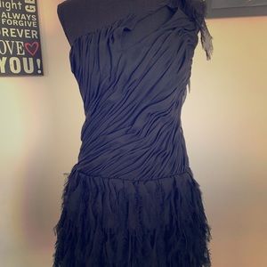 Bebe Feather Illusion Dress - image 1